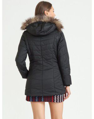 Women Quilted Puffer Jacket Black
